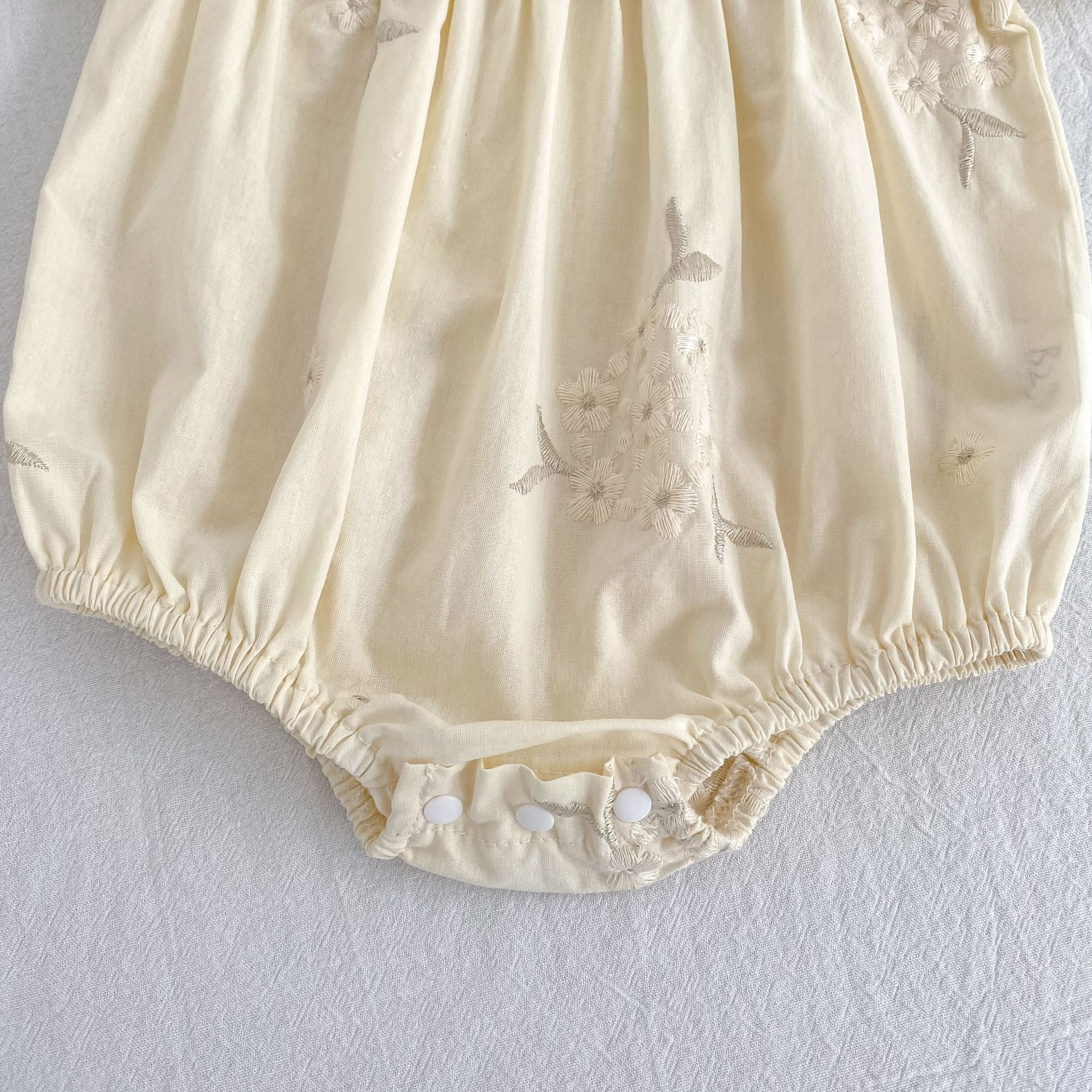 (Pre Order 2 Weeks)Sisters Floral Embroidery Baby Collar Dress&Romper