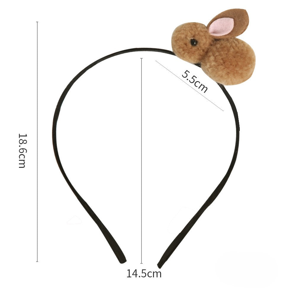 (Pre Order)Girls Easter Fluffy Bunny Headband