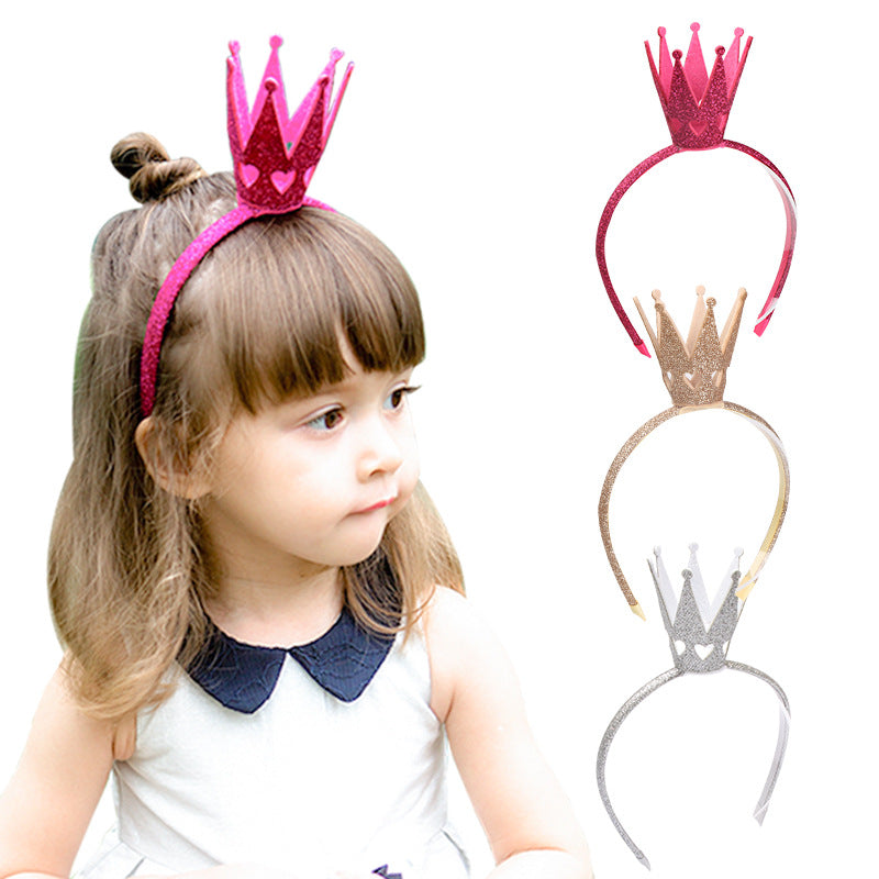 (Pre Order)Girls Sequined Crown Headband