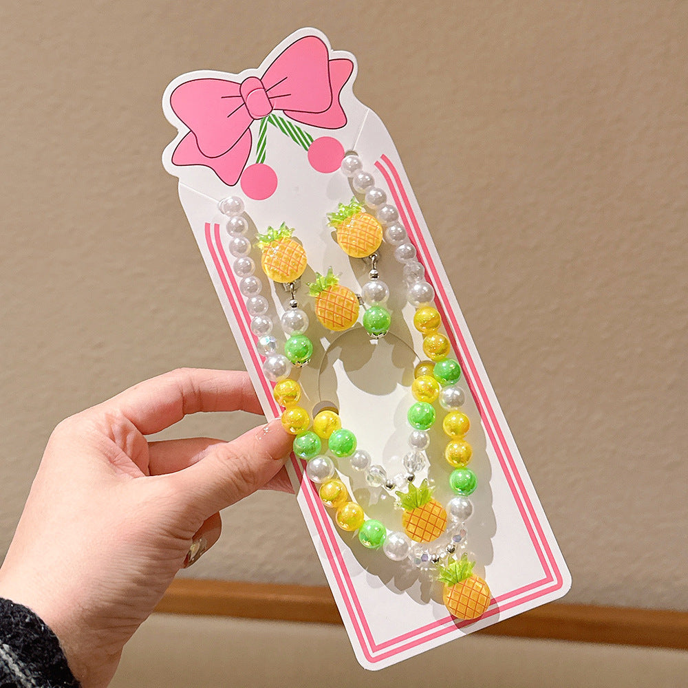(Pre Order)Girls Fruits Necklace, Bracelet, Earring, Ring