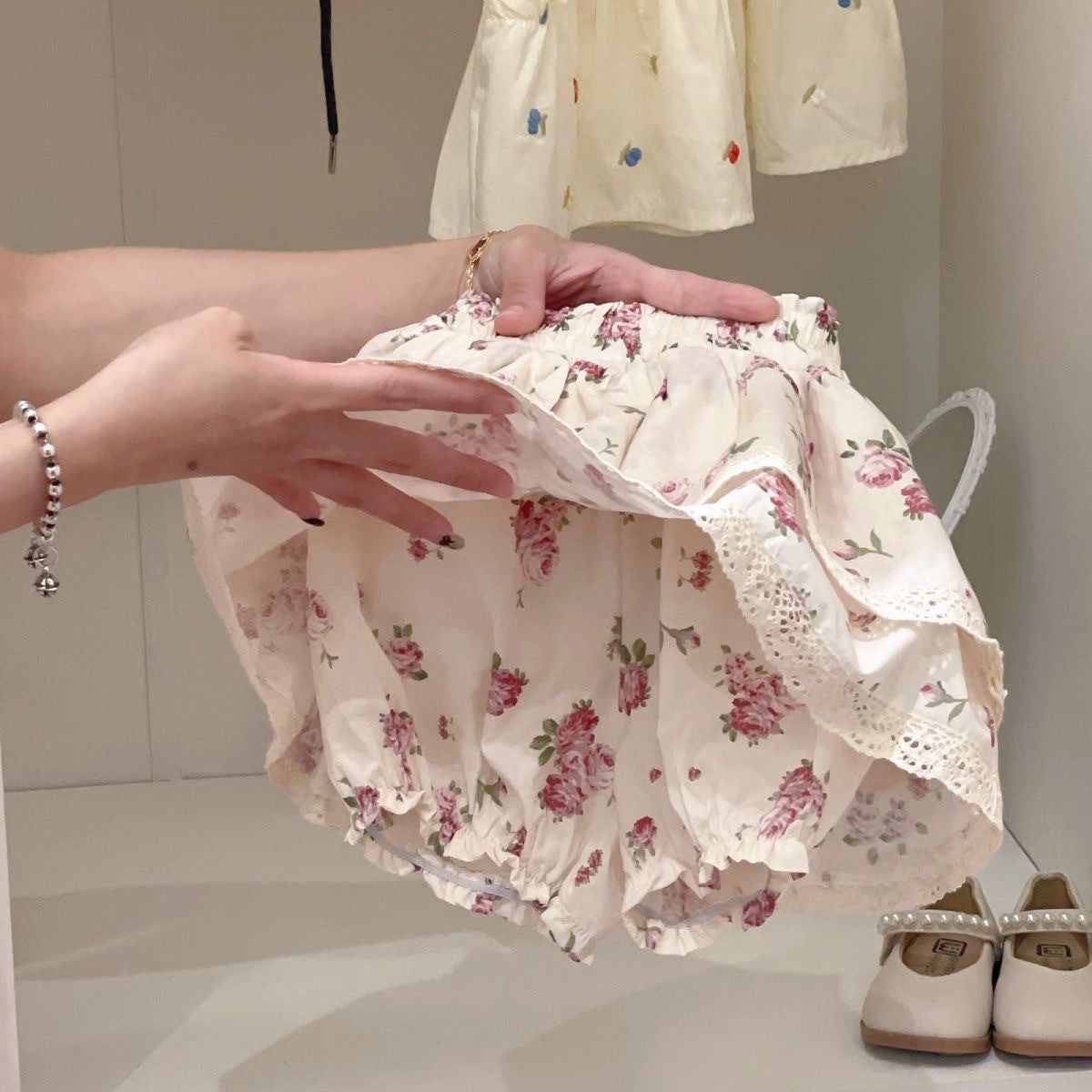 (In Production)Girls Spring&Summer Lace Ruffle Skort Set