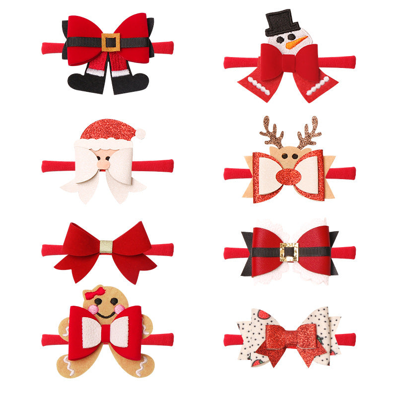 (Pre Order)Baby Girls Christmas Elastic Headband