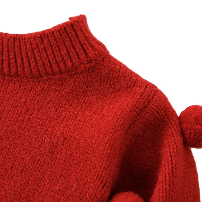 (In Production)Girls Fall&Winter Cozy Sweater Tulle Skirt Set