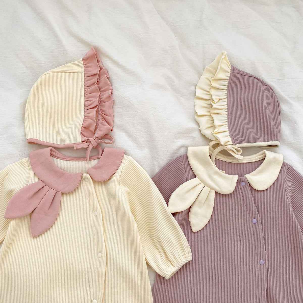 (Pre Order 2 Weeks)Toddler Girls Fall Bunny Ear Romper