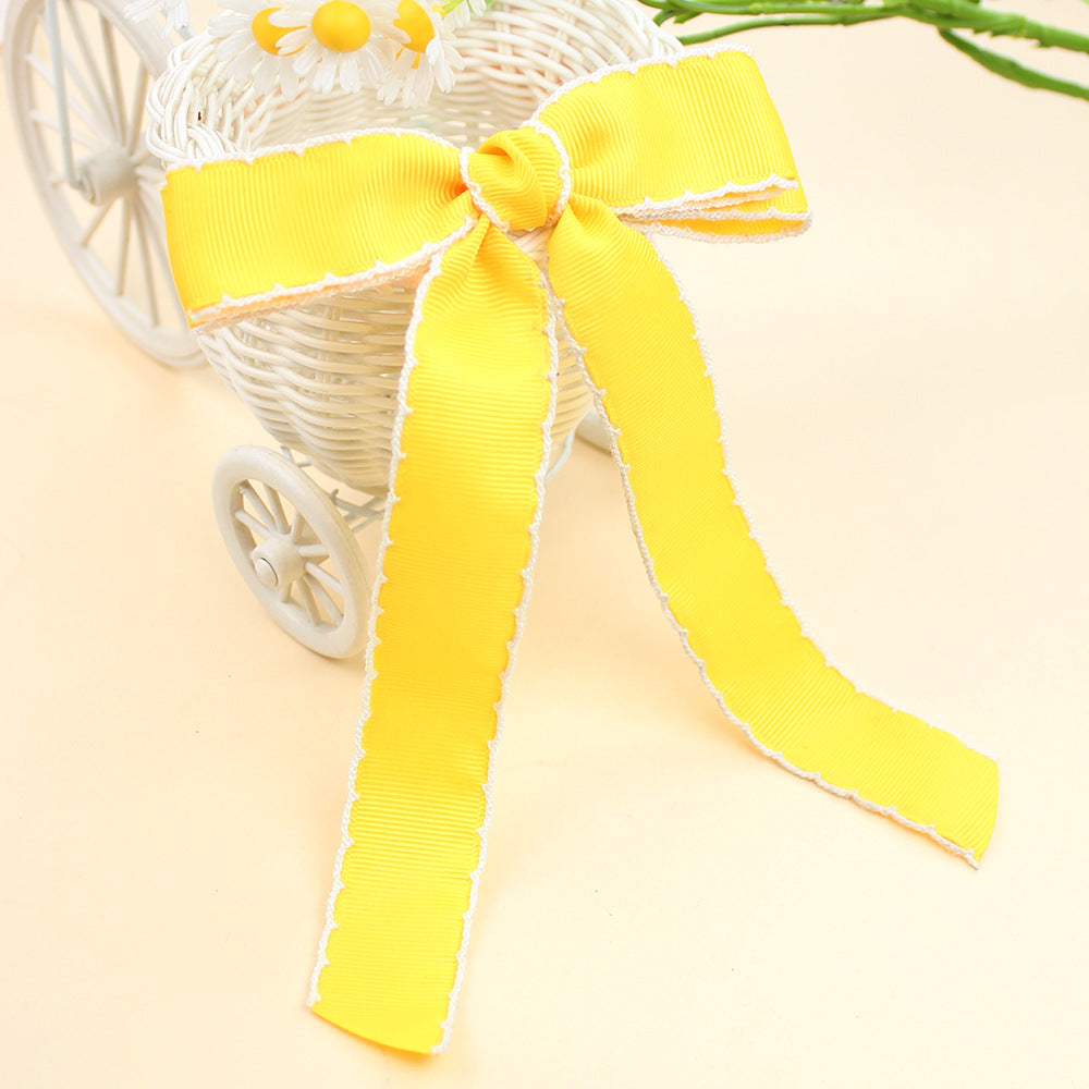 (Pre Order)Girls Trimmed Bow Tie-10 Pcs