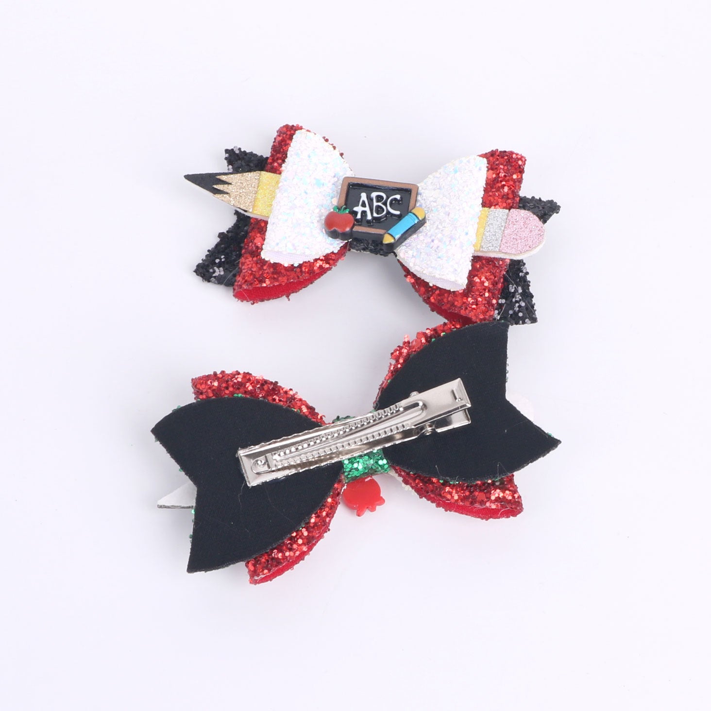 (Pre Order)Girls Summer Back To School Glitter Hair Clip