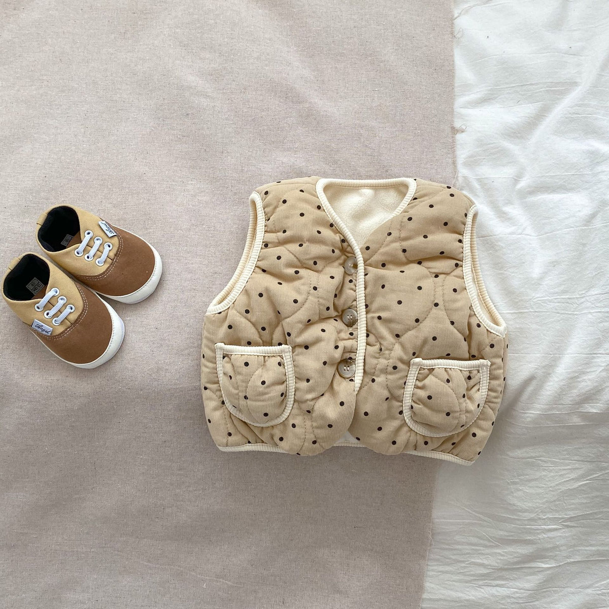 (Pre Order 2 Weeks)Kids Fall&Winter Dot Jacket Vest