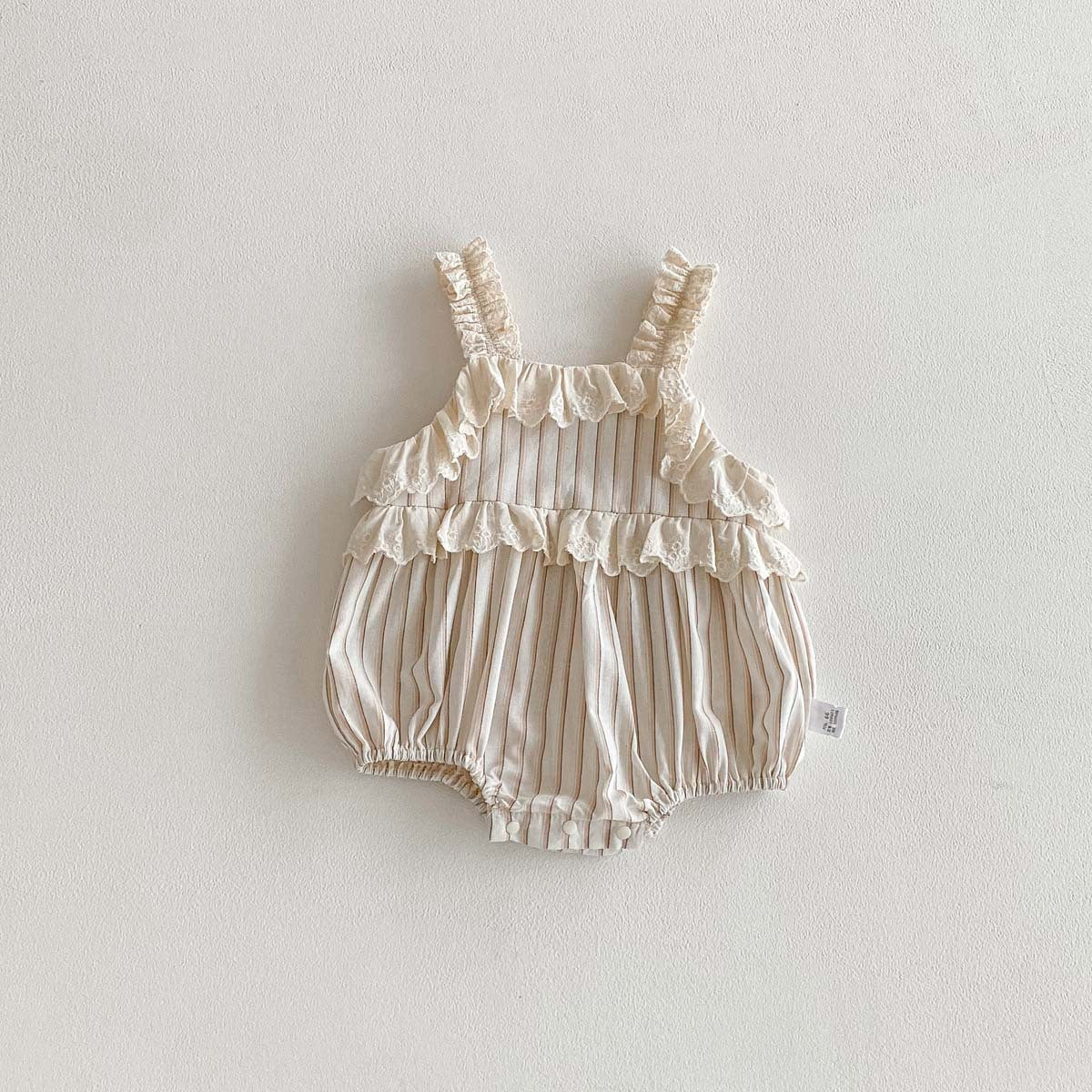 (In Production)Toddler Girls Spring&Summer Lace Ruffle Romper