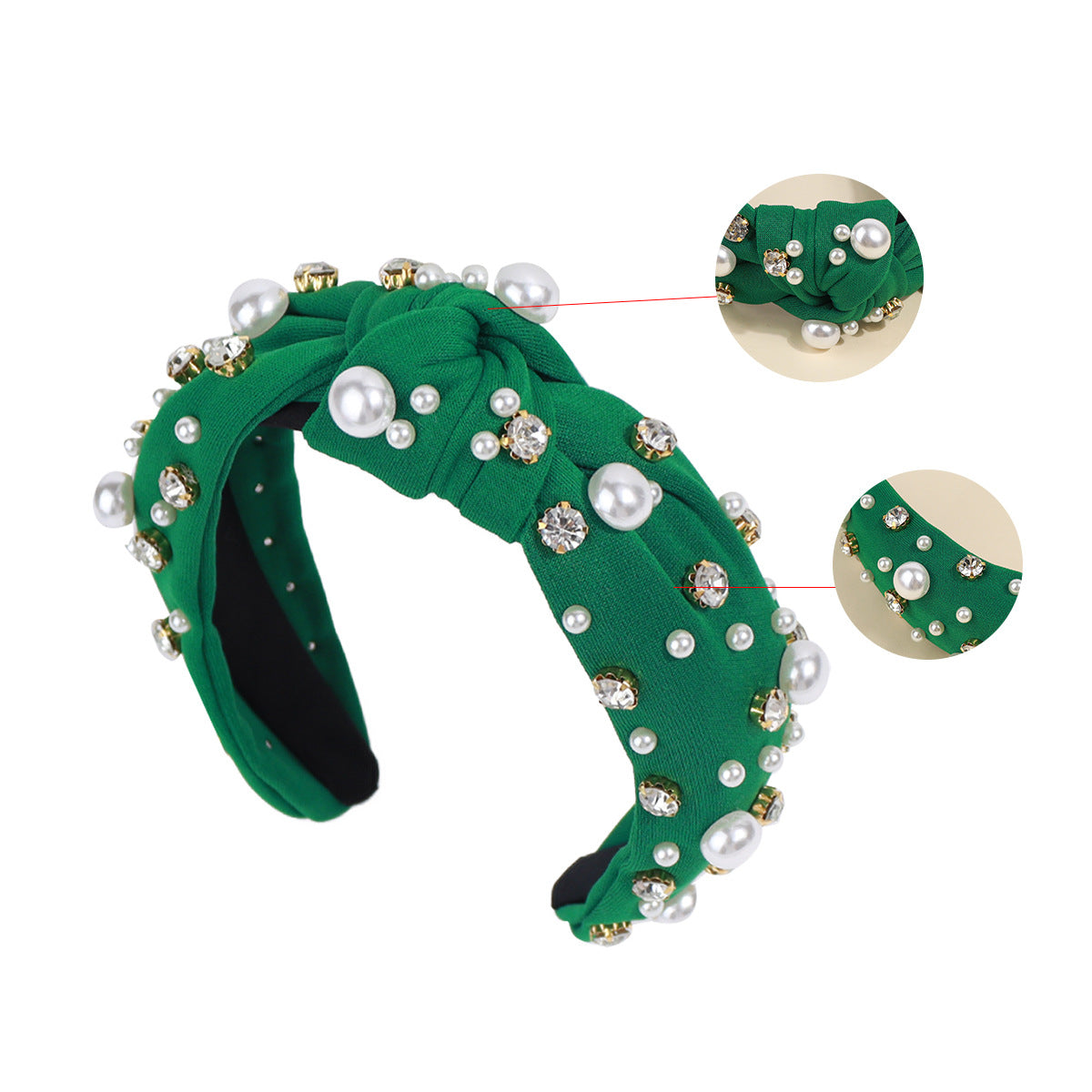 (Pre Order)Stylish Pearl Rhinestone Headband