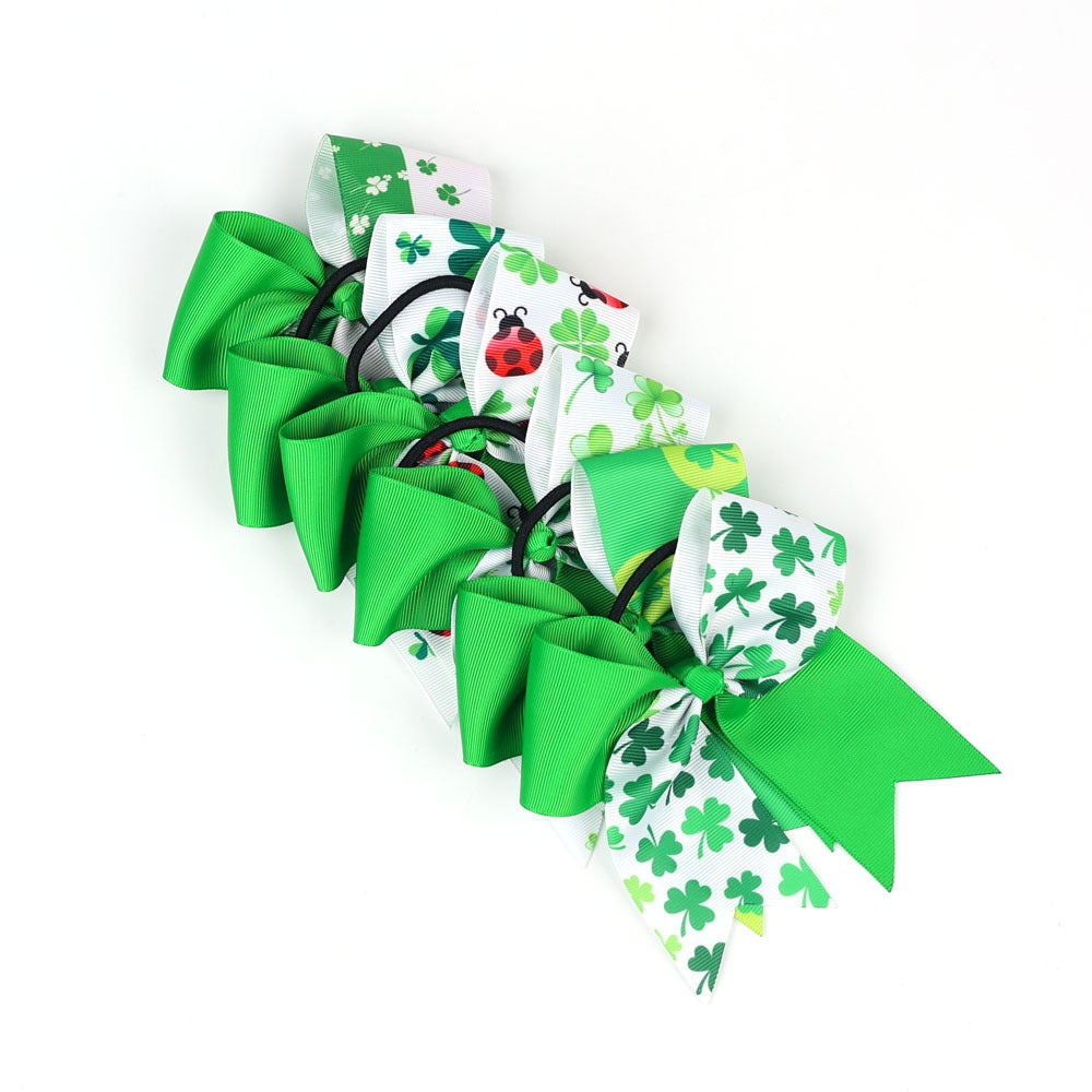 (Pre Order)Girls St. Patrick's Day Shamrock Hair Tie