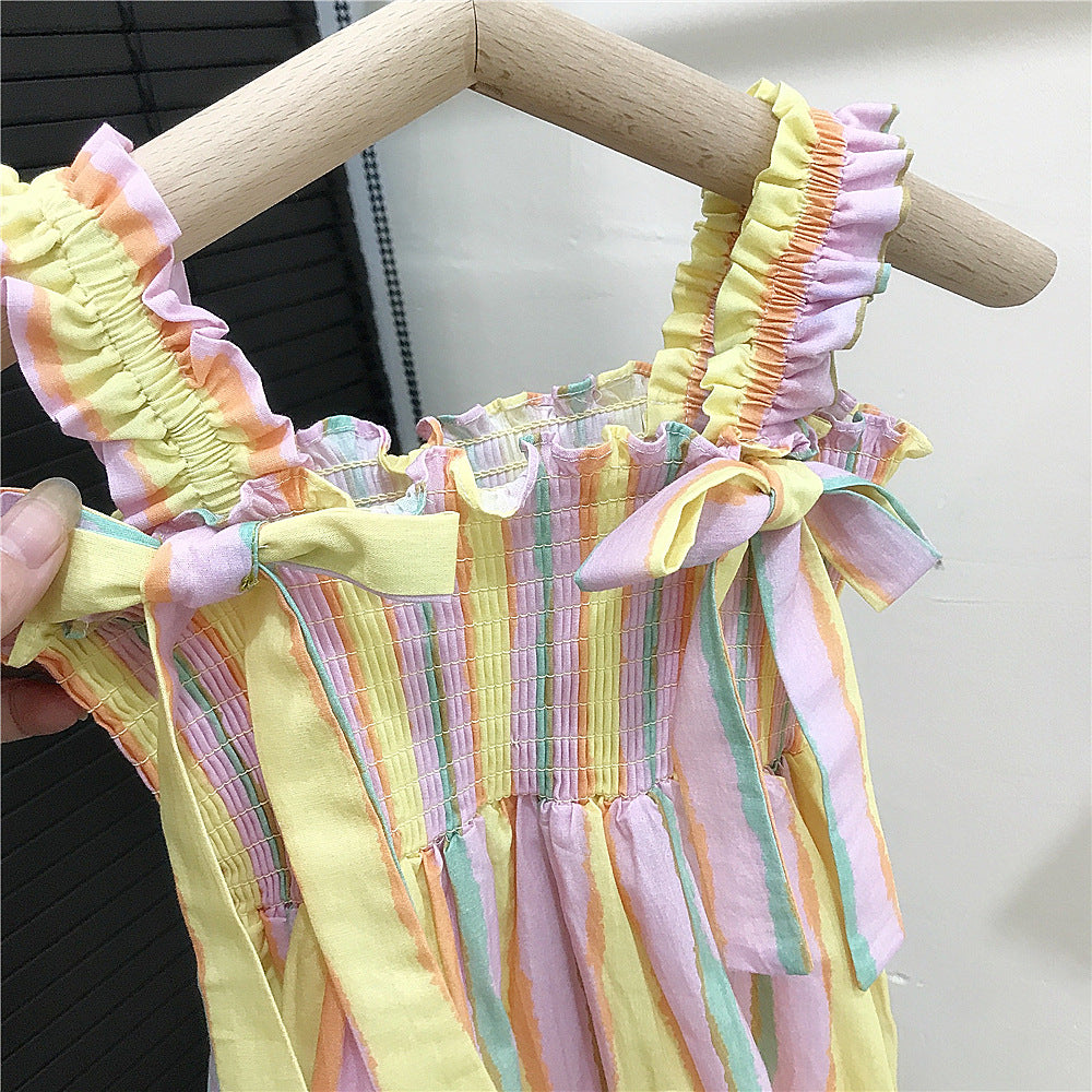 (In Production)Girls Spring&Summer Smocked Slip Dress