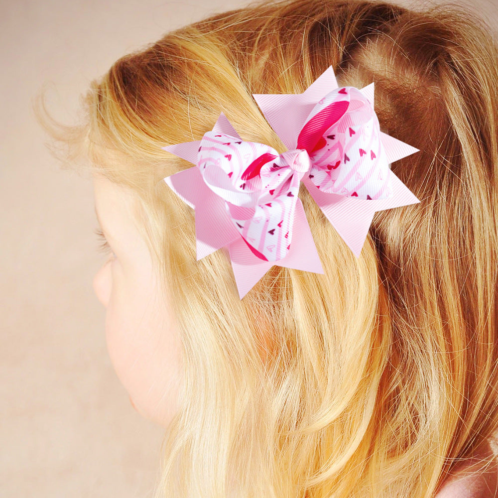(Pre Order)Girls Valentine's Day Bow Hair Clip