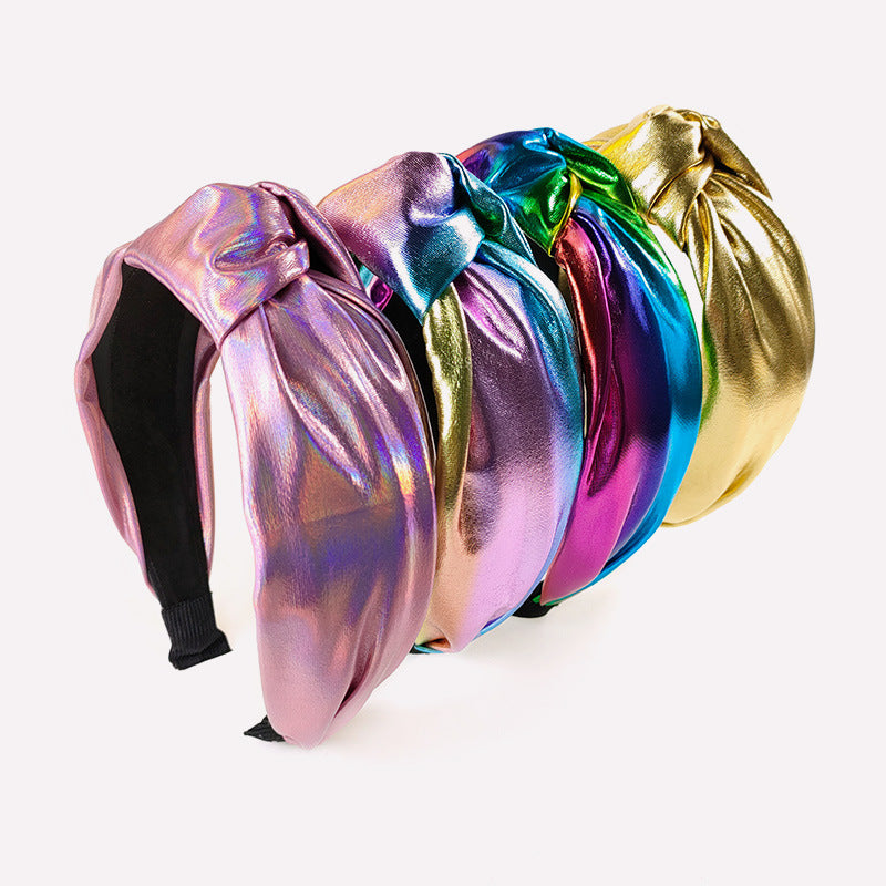 (Pre Order)Stylish Leather Laser Knotted Headband