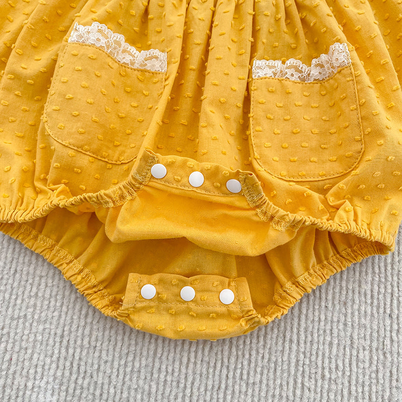 (Pre Order 2 Weeks)Sisters Fall Baby Collar Smocked Dress&Romper