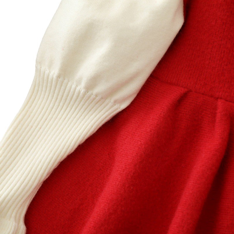 (In Production)Girls Fall&Winter Bow Sweater Dress Set