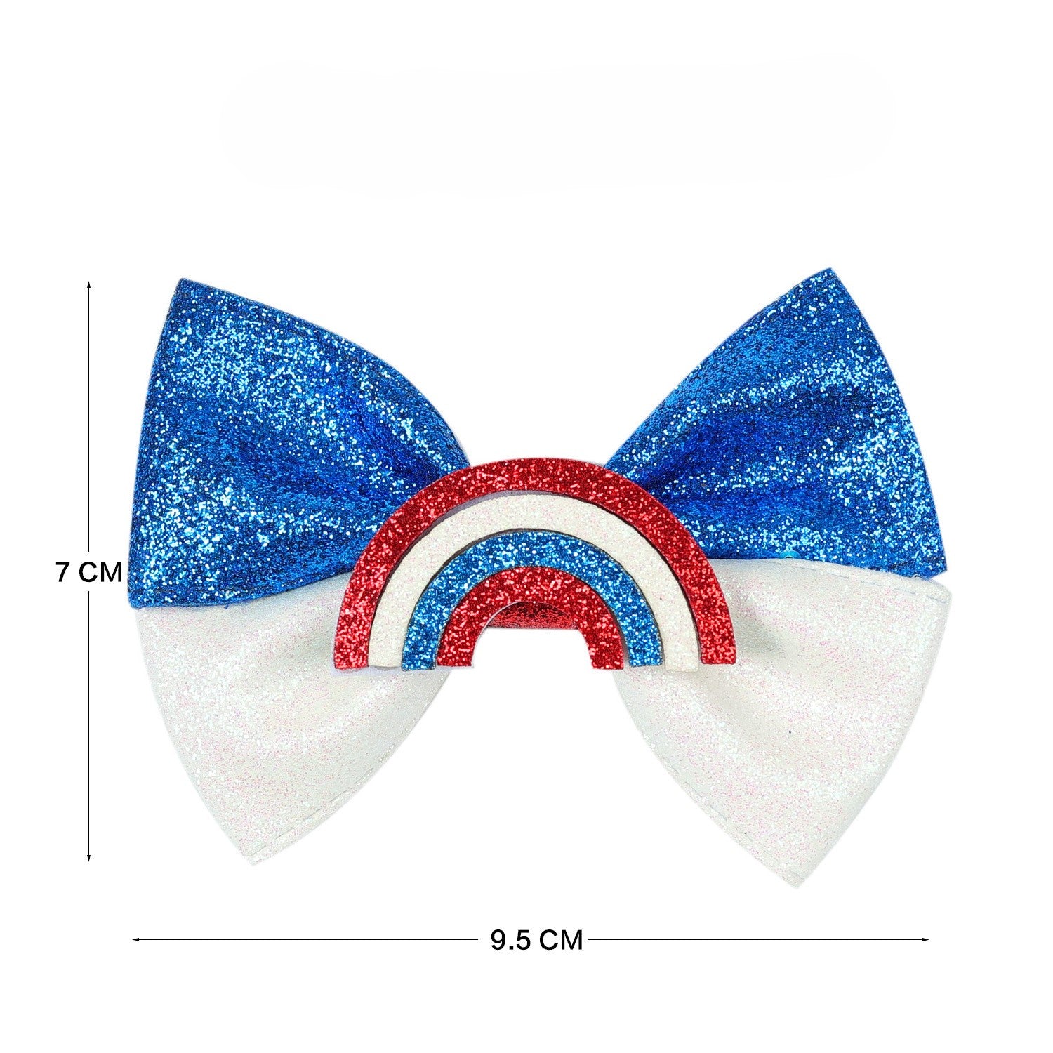 (Pre Order)Girls Patriotic Faux Leather Glitter Hair Clip