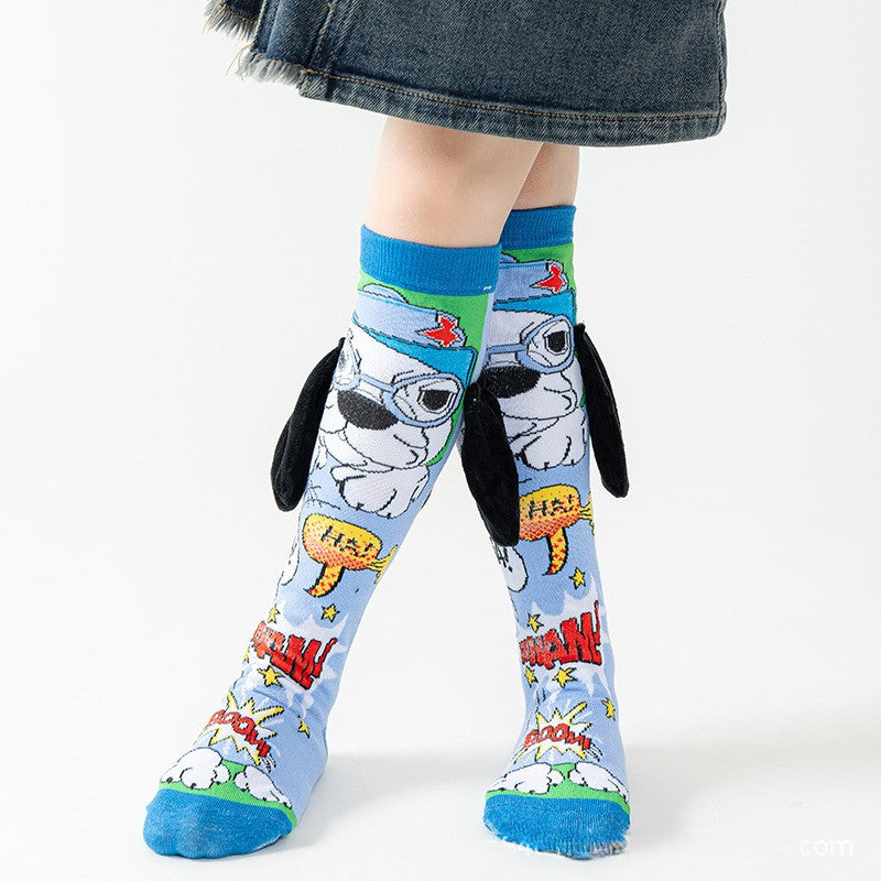 (Pre Order)Girls Cartoon Mid-calf Socks