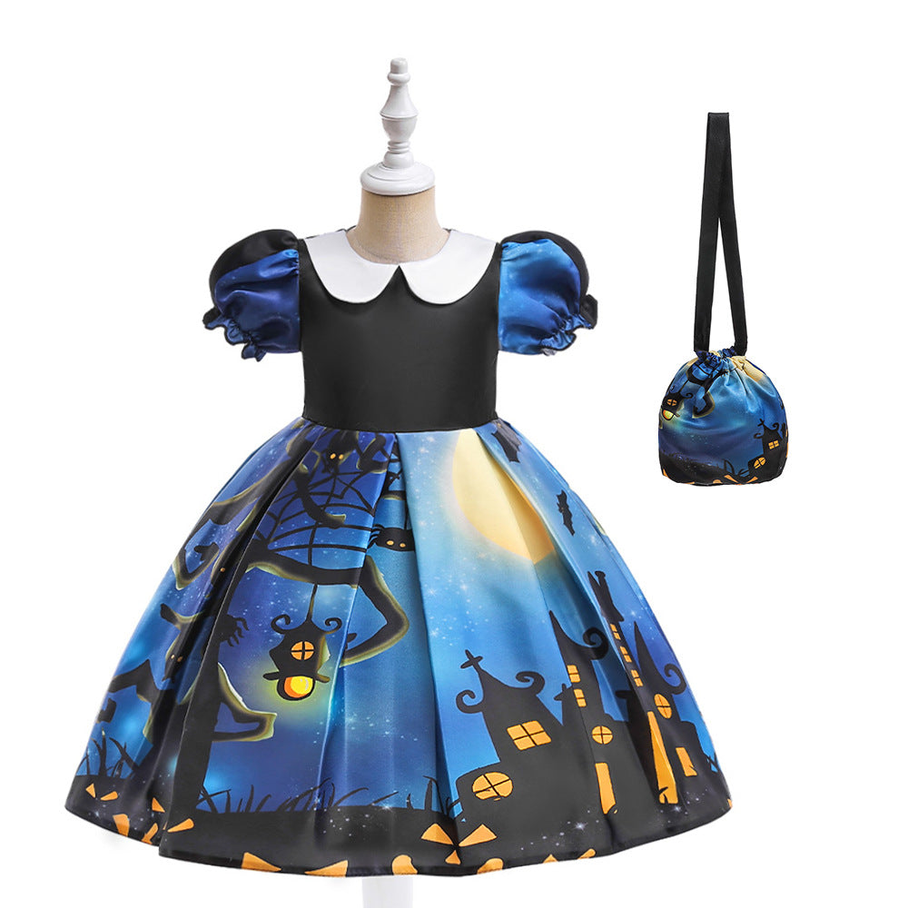 (Pre Order)Girls Halloween Costumes Dress With Bag