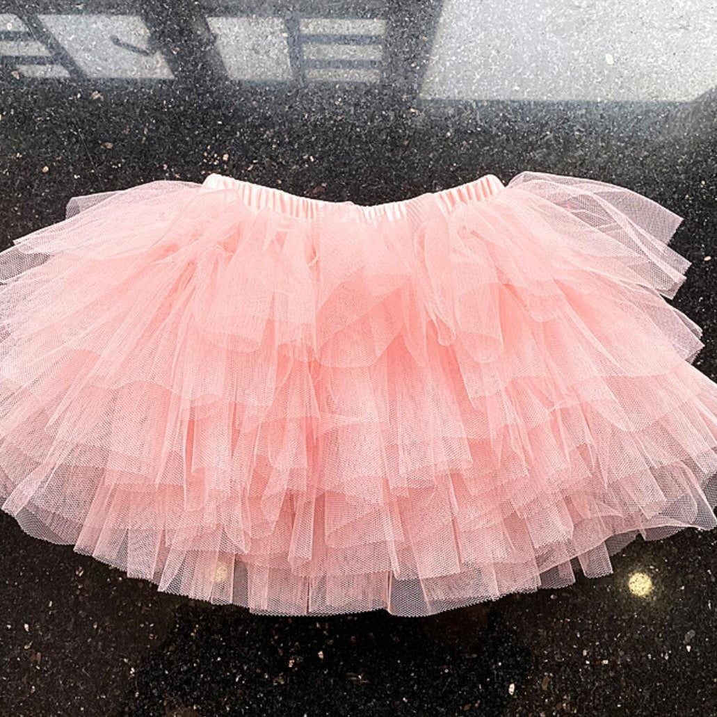 (In Production)Girls Spring&Summer Multicolor Tulle Skirt