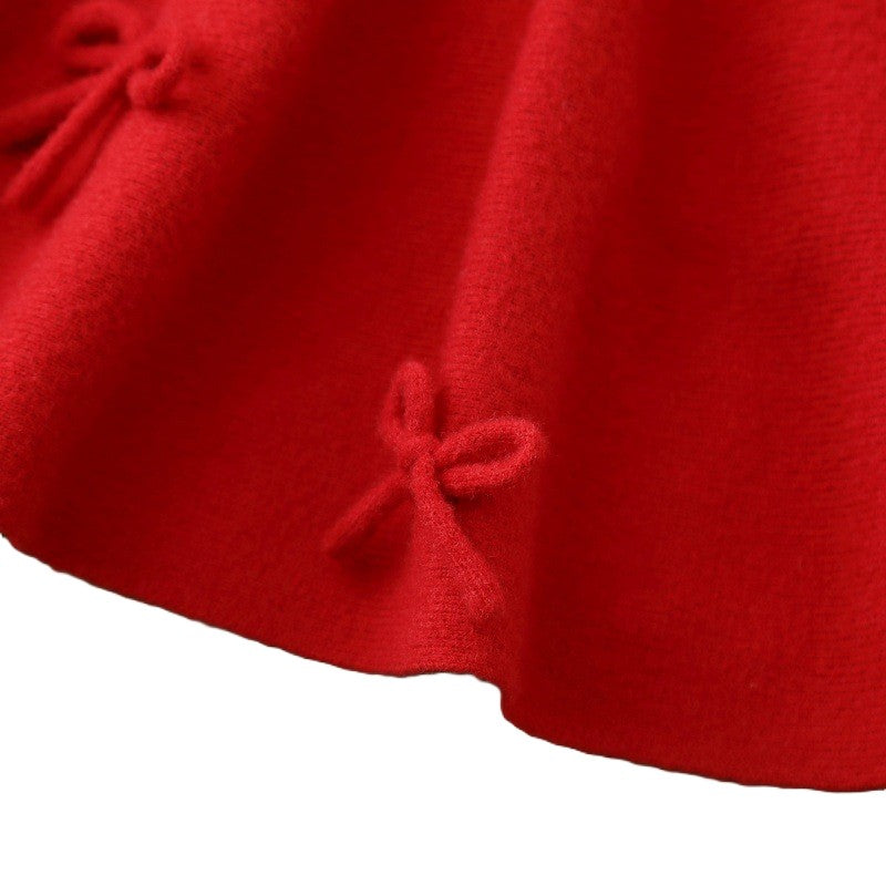 (In Production)Girls Fall&Winter Bow Sweater Dress Set