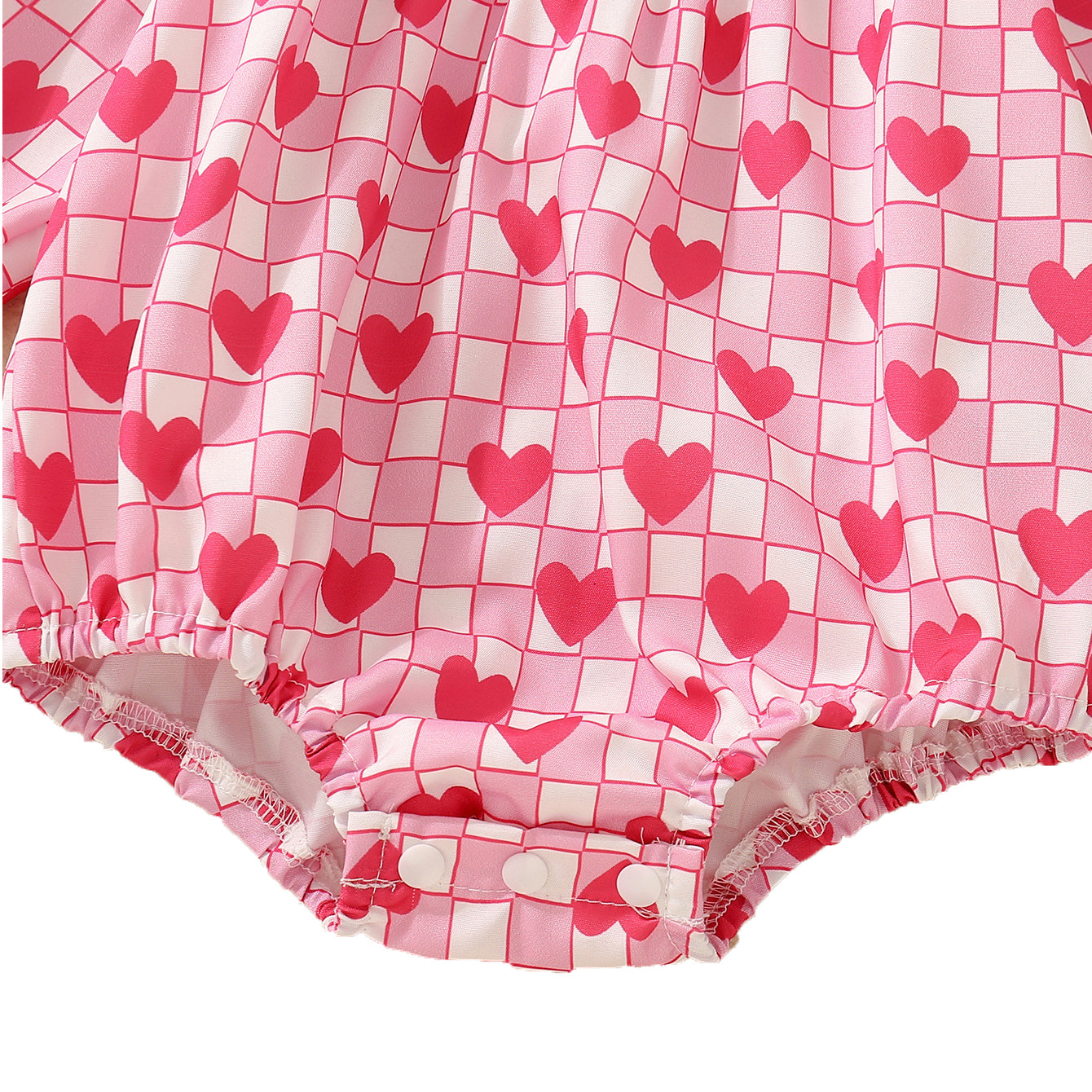 (Pre Order)Toddler Girls Valentine's Day Chenille Patches Smocked Romper