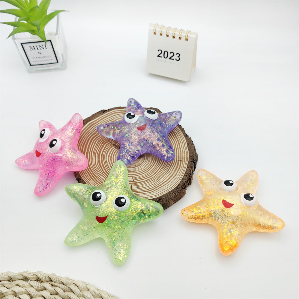 (Pre Order)Squishy Squeeze Glitter Seaside Toy
