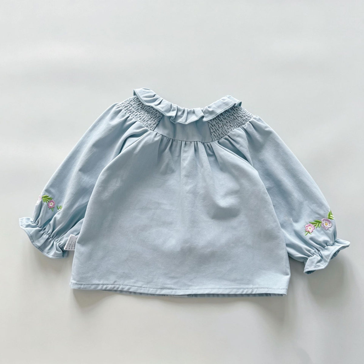 (Pre Order 2 Weeks)Girls Fall Floral Smocked Ruffle Shirt