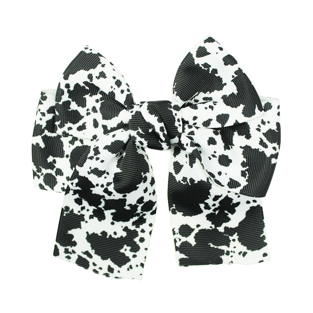 (Pre Order)Girls Leopard Print Bow Hair Clip