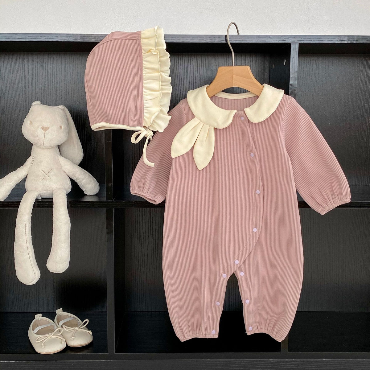 (Pre Order 2 Weeks)Toddler Girls Fall Bunny Ear Romper
