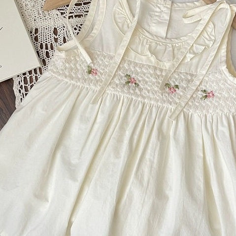 (In Production)Girls Spring&Summer Floral Embroidery Dress