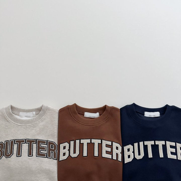 (Pre Order 2 Weeks)Unisex Fall Butter Applique Sweatshirt