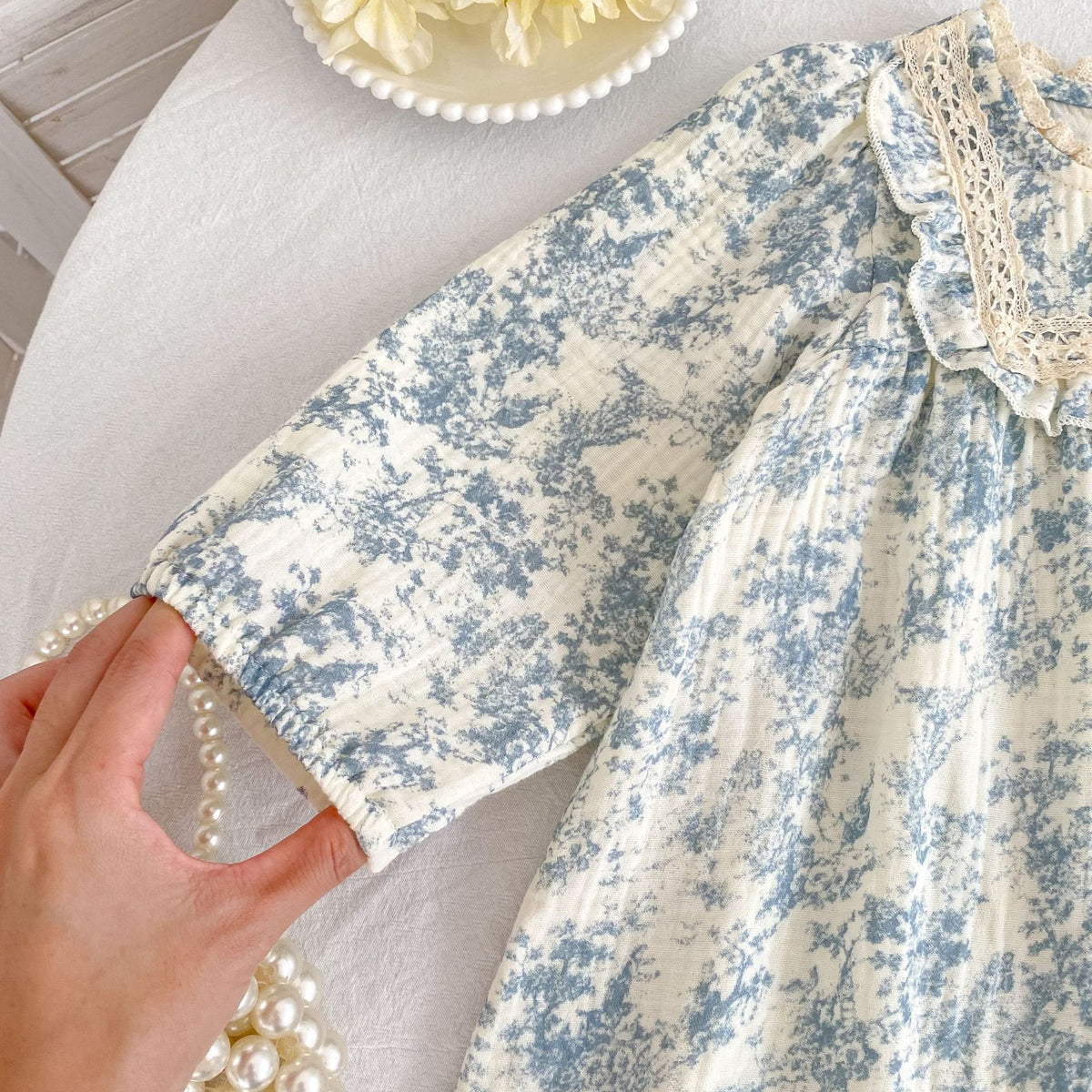 (Pre Order 2 Weeks)Sisters Fall Floral Print Ruffle Dress&Romper
