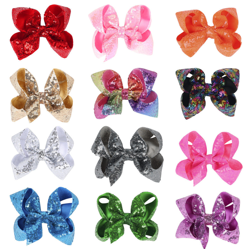 (Pre Order)Girls Sequin Bow Hair Clip