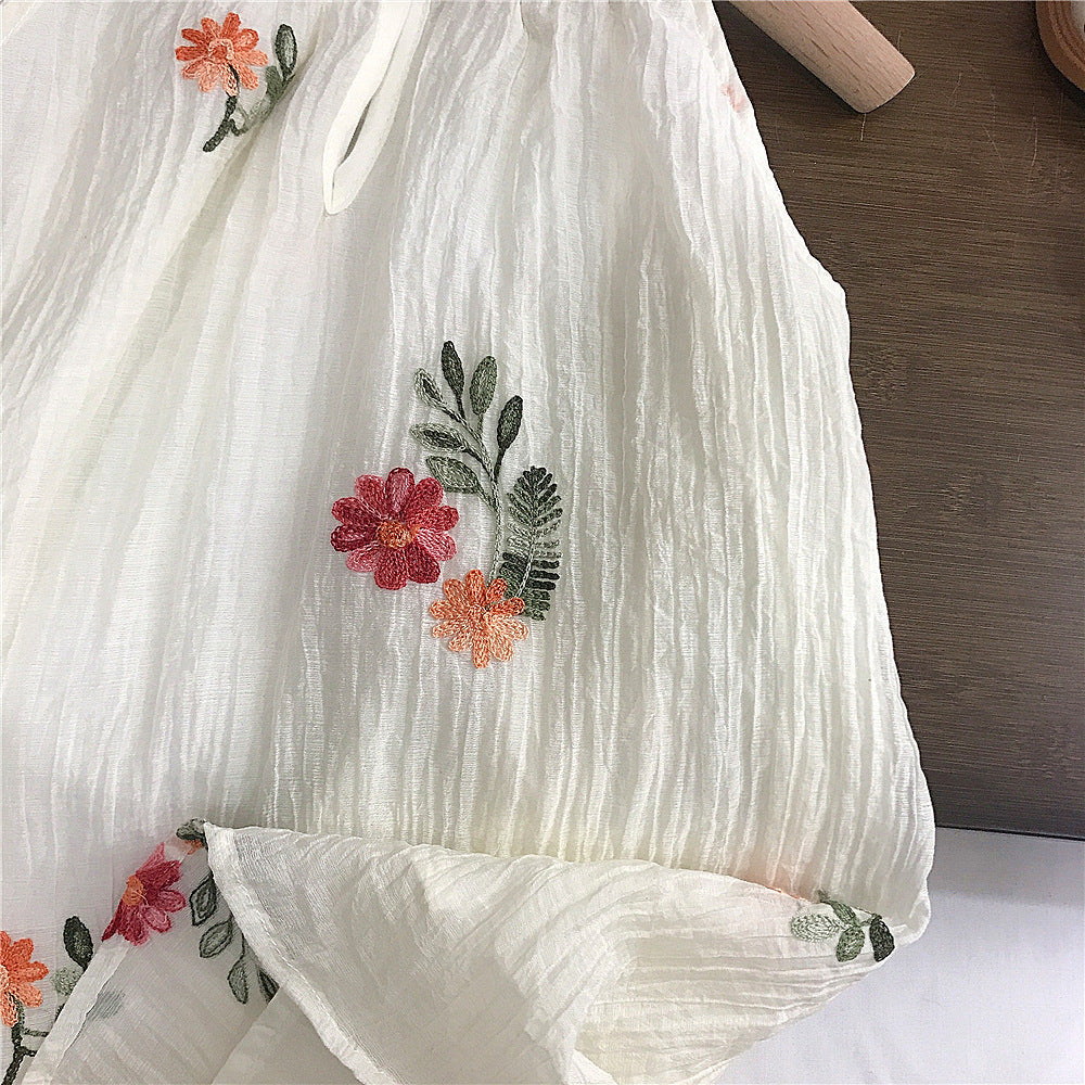 (In Production)Girls Spring&Summer Floral Embroidery Dress
