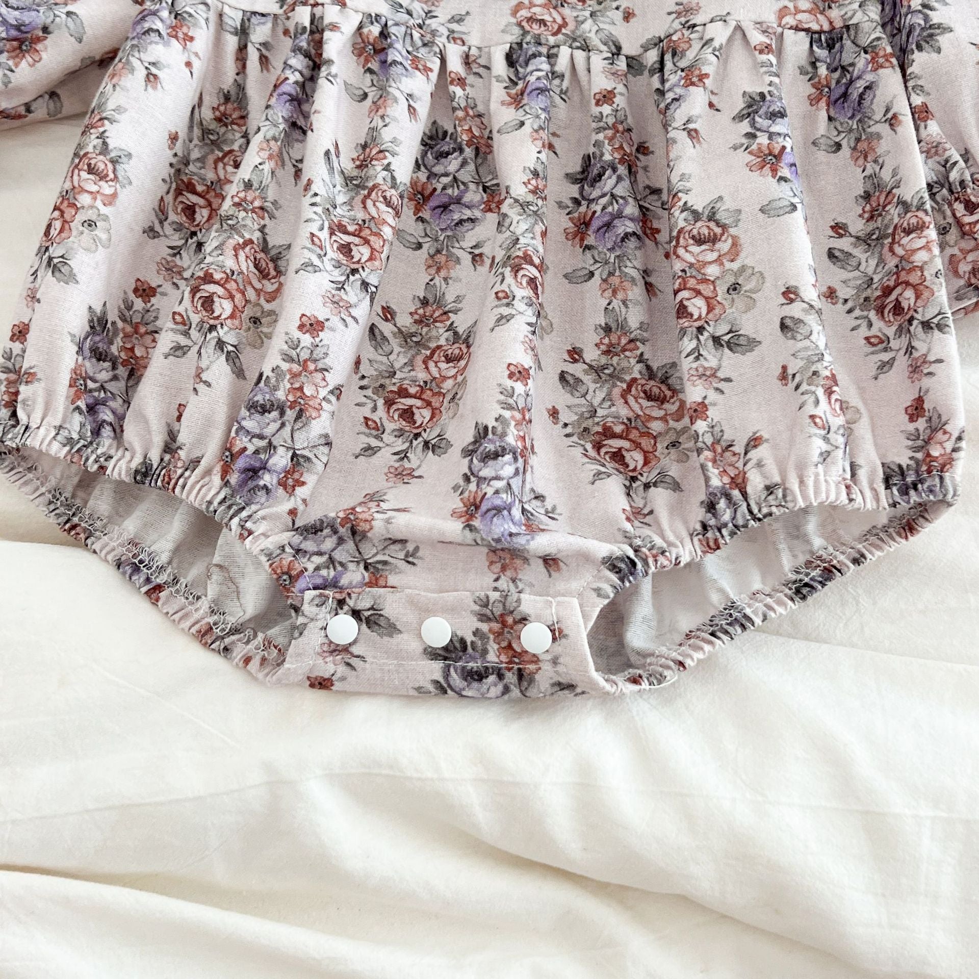 (Pre Order 2 Weeks)Sisters Fall Floral Lace Ruffle Collar Dress&Romper