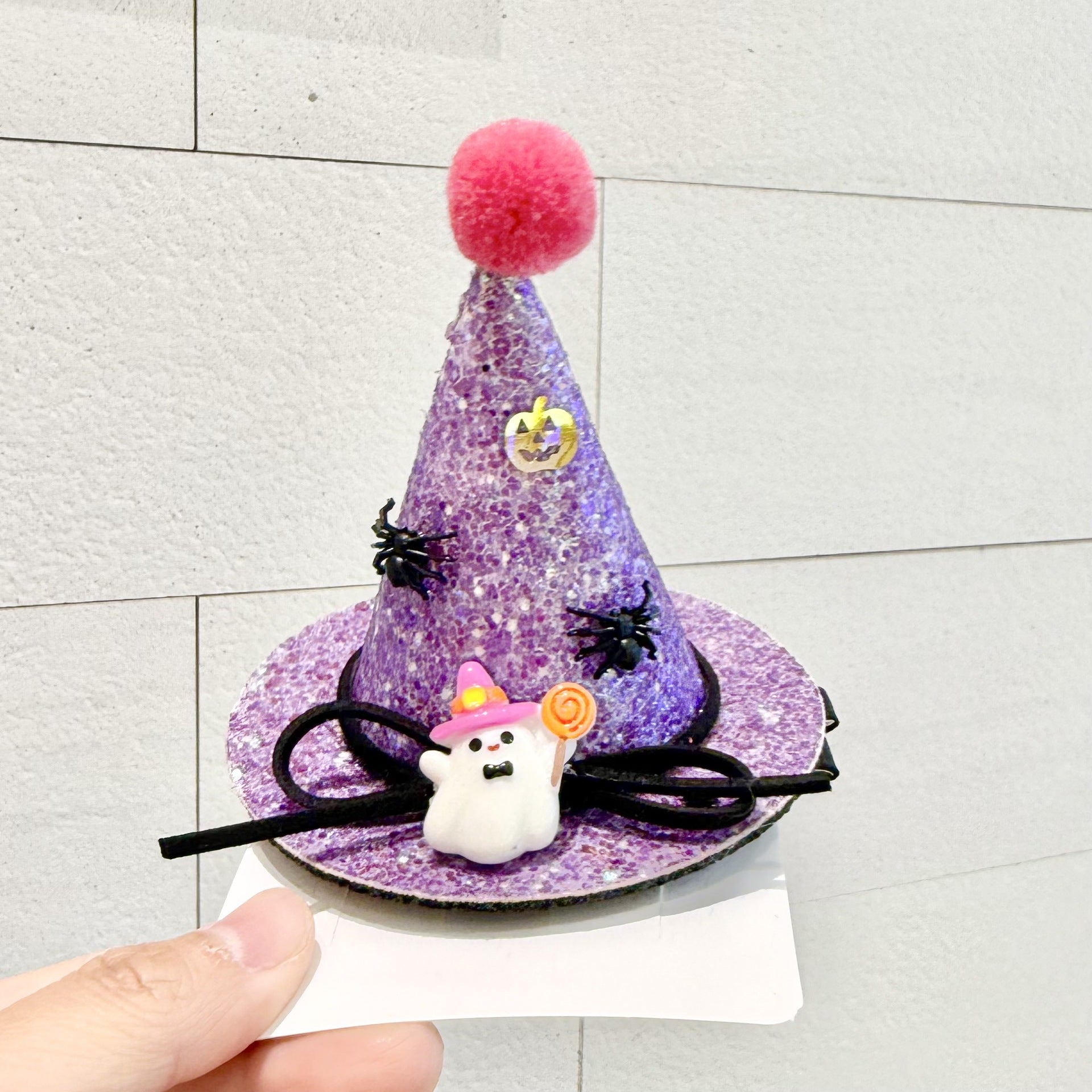 (Pre Order)Halloween Sequin Hat Style Hairpin