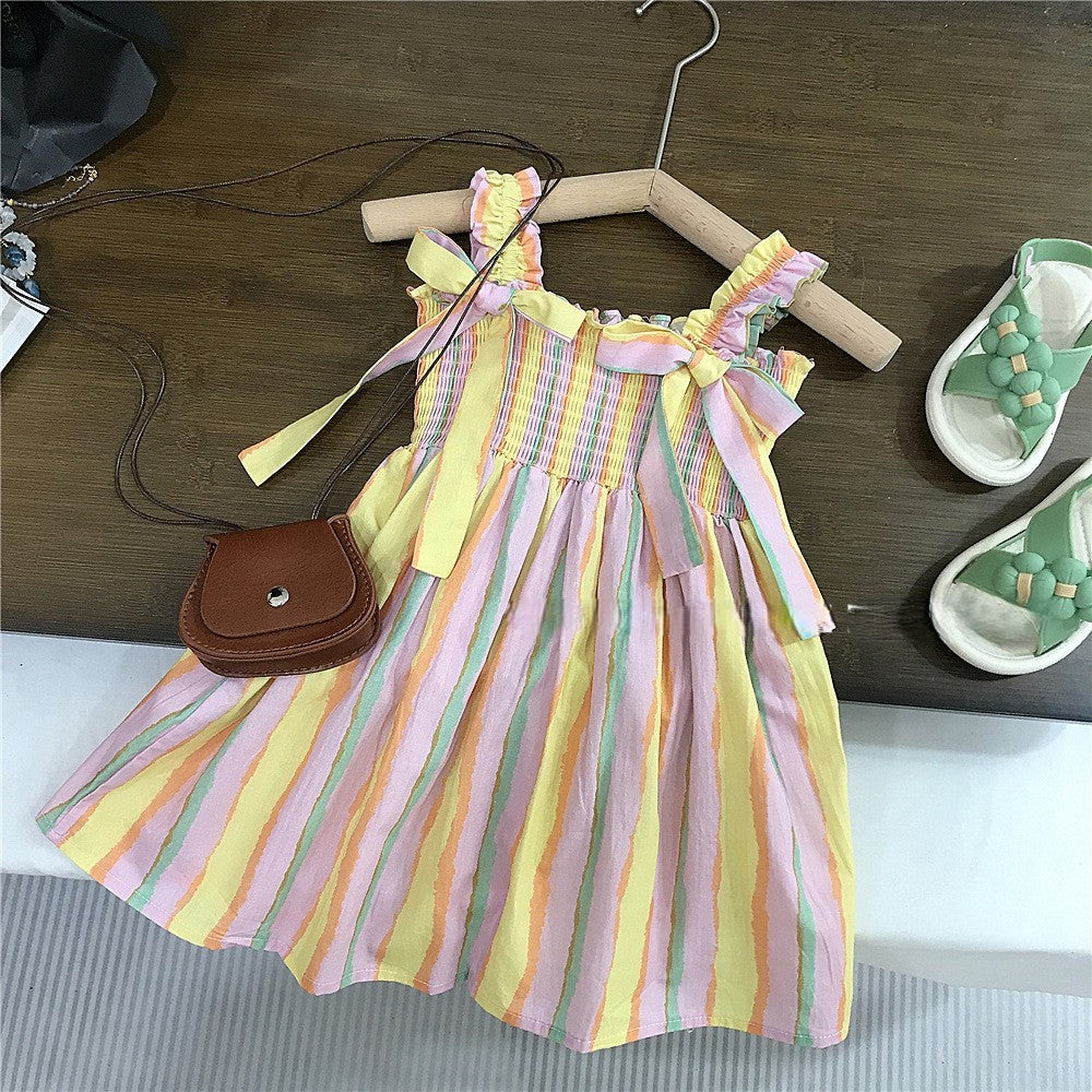 (In Production)Girls Spring&Summer Smocked Slip Dress