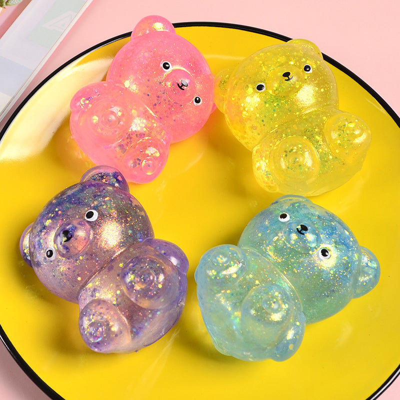 (Pre Order)Bear Shaped Stress Relief Toy-Sequin