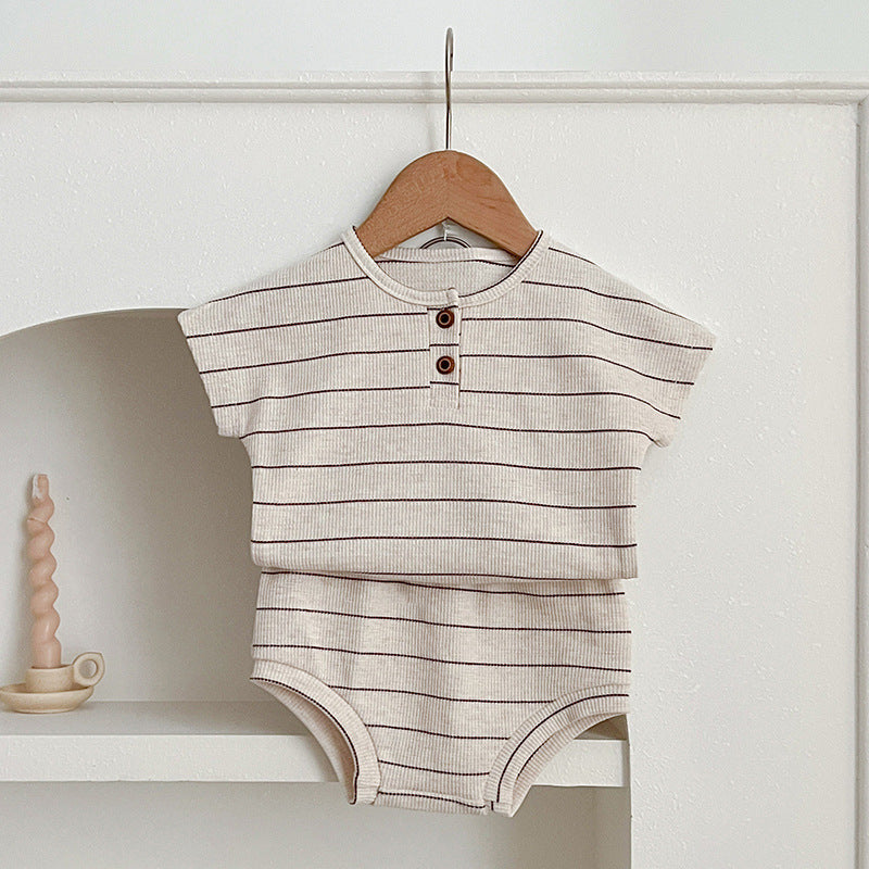 (Pre Order 2 Weeks)Toddler Unisex Fall Stripe Bloomer Set