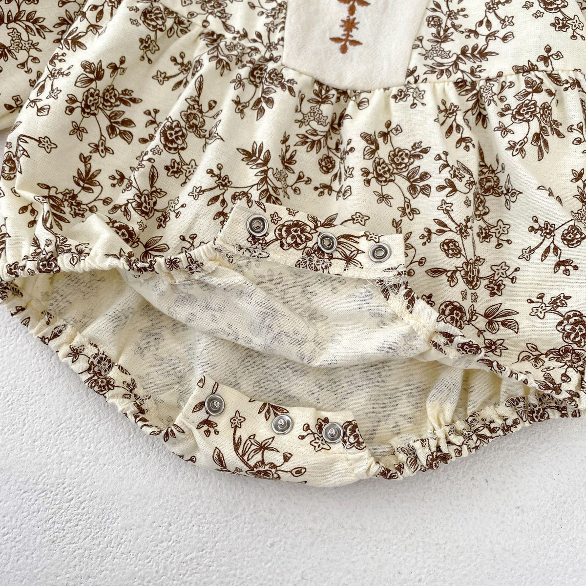 (Pre Order 2 Weeks)Toddler Girls Fall Embroidery Romper