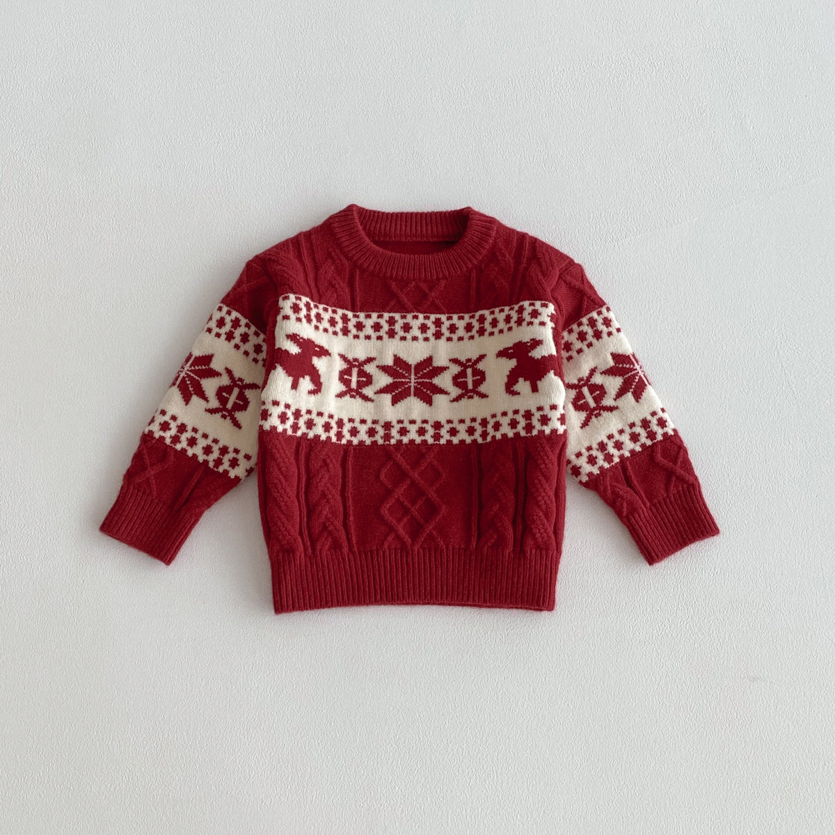 (Pre Order 2 Weeks)Unisex Christmas Jacquard Knit Sweater