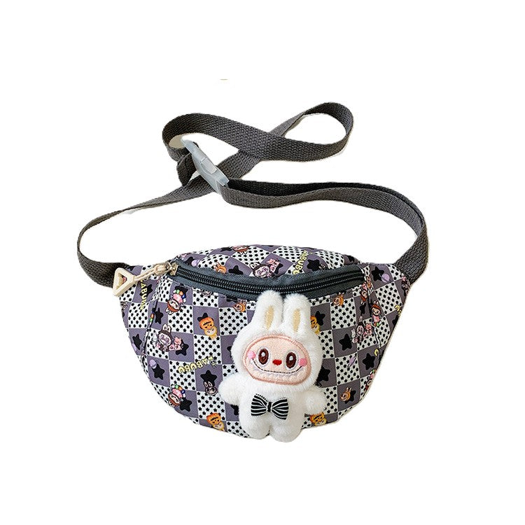 (Pre Order)Kids Cartoon Plush Toy Waist Bag