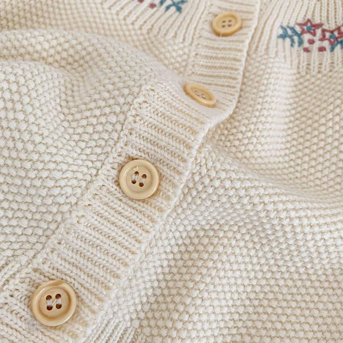 (Pre Order 2 Weeks)Kids Fall Embroidery Sweater Cardigan