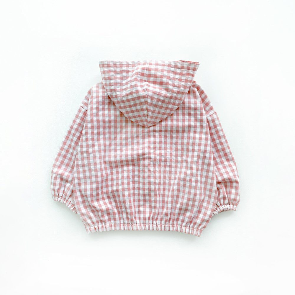 (Pre Order 2 Weeks)Unisex Fall Plaid Zipper Hoodie