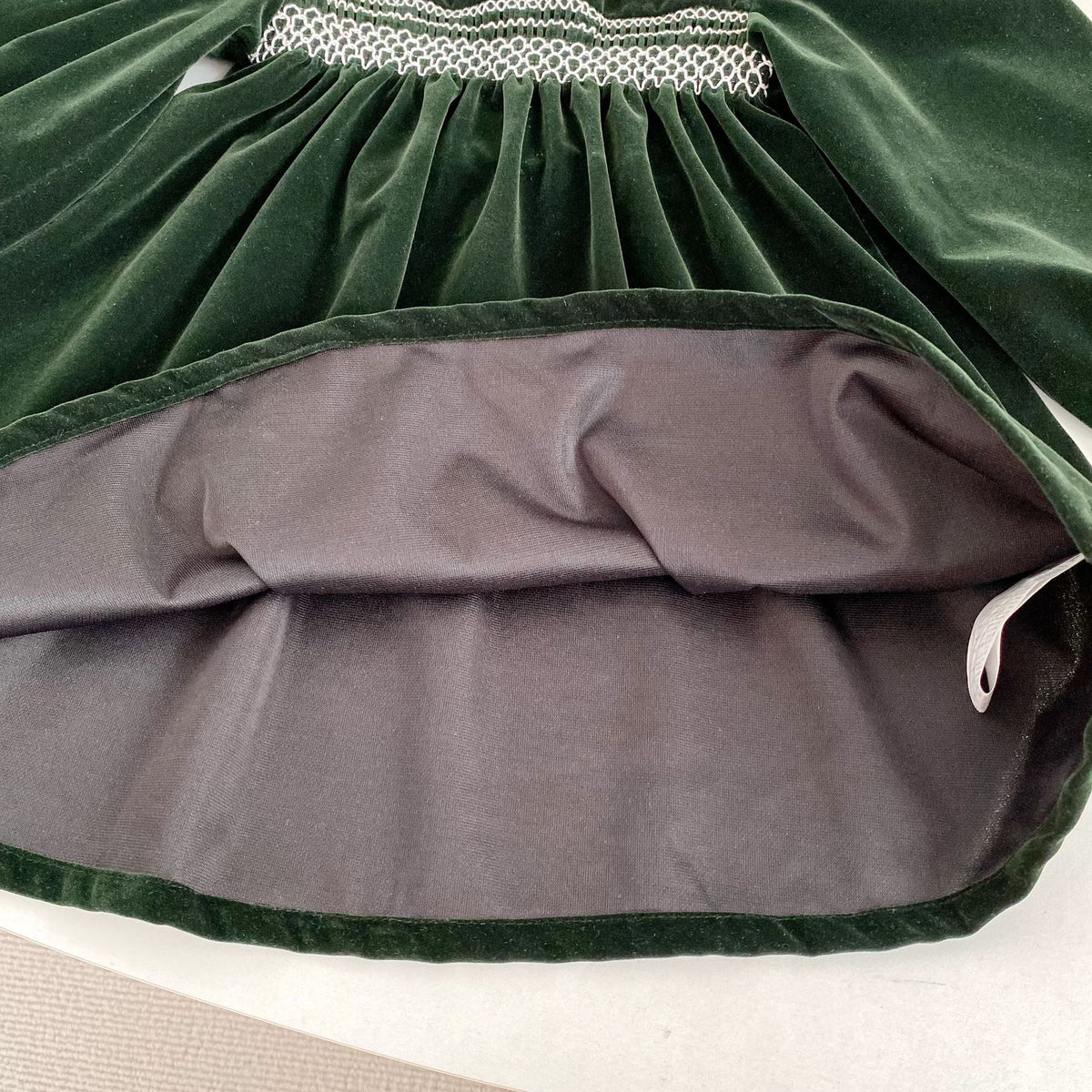 (Pre Order 2 Weeks)Sisters Fall Smocked Green Velvet Dress&Romper