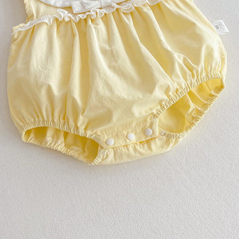 (In Production)Sisters Spring&Summer Yellow Dress,Romper