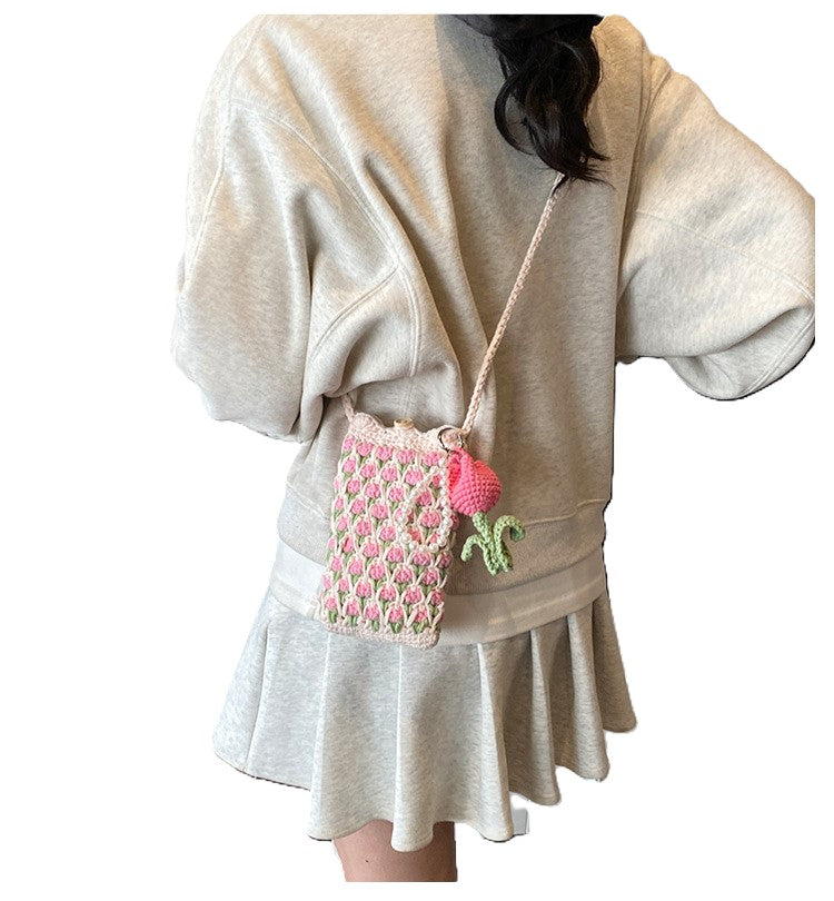 (Pre Order)Spring&Summer Tulip Woolen Woven Bag