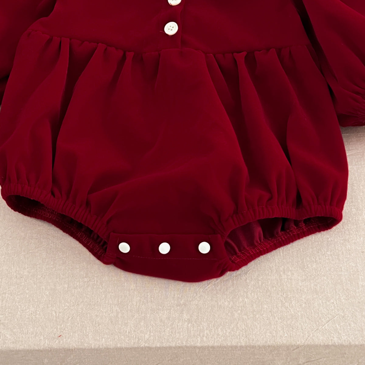 (Pre Order 2 Weeks)Sisters Red Velvet Lace Dress&Romper