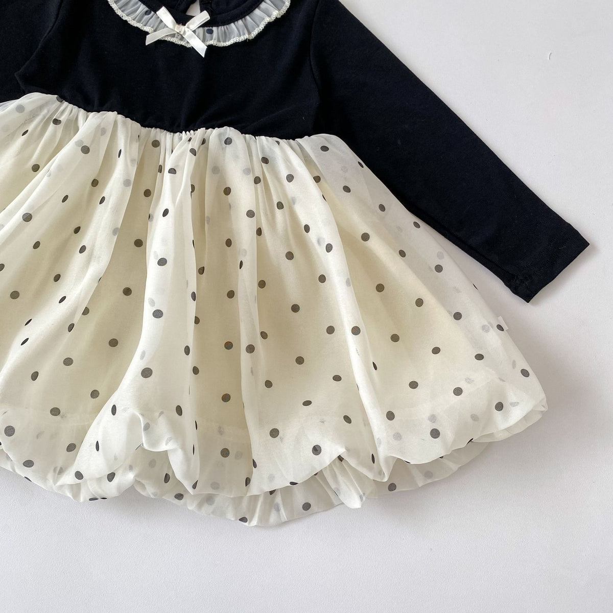 (Pre Order 2 Weeks)Girls Fall&Spring Dot Tulle Dress