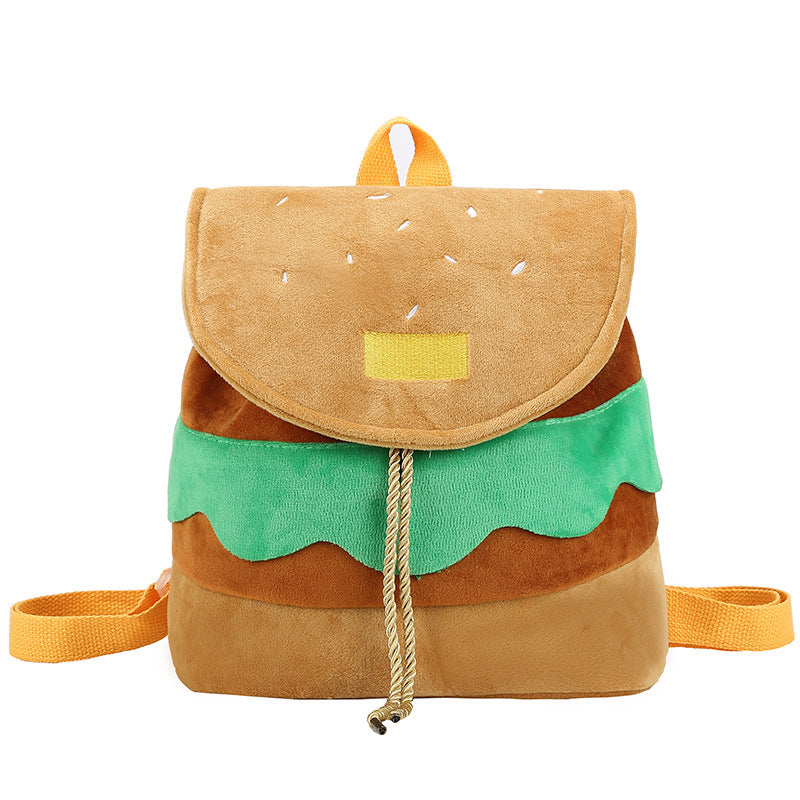 (Pre Order)Kids Summer Back To School Hamburger-shaped Backpack
